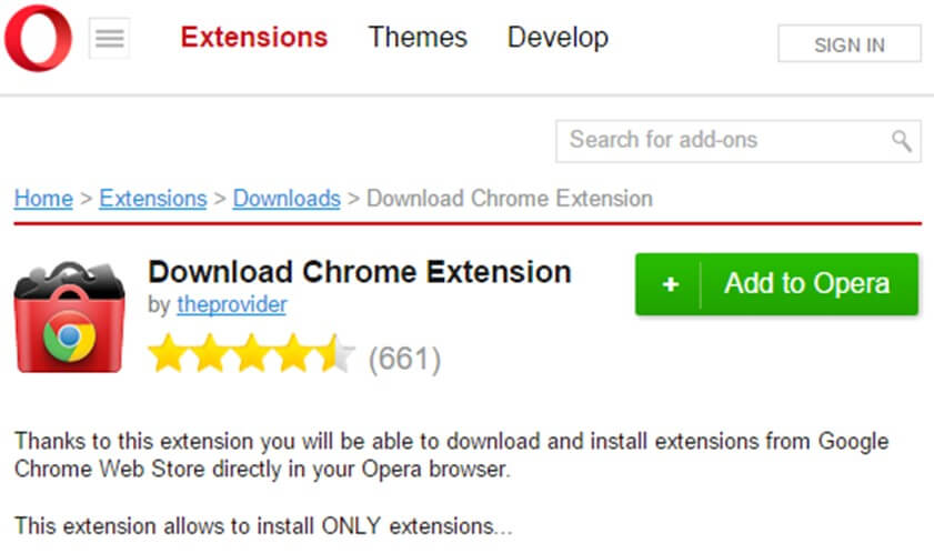 Install Google Chrome Extensions In Opera Browser