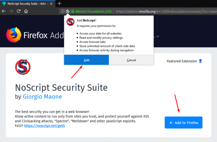 mozilla firefox add ons not trusted