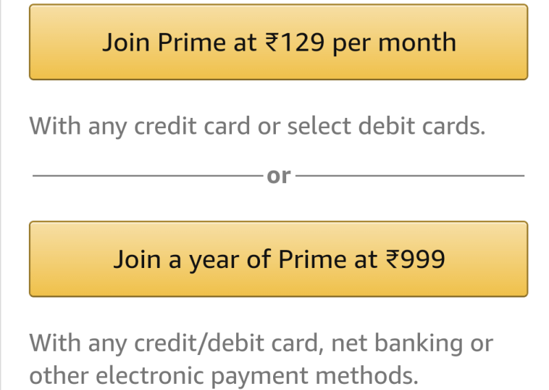 Amazon Prime Fee