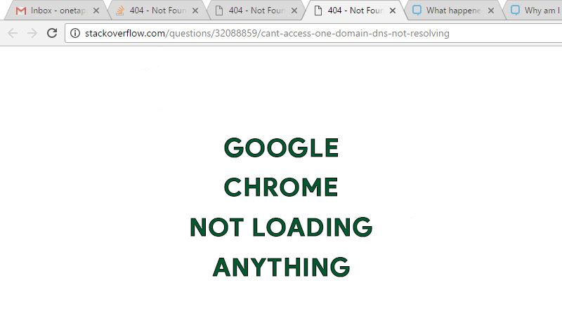 Google Chrome Not Laoding Anything
