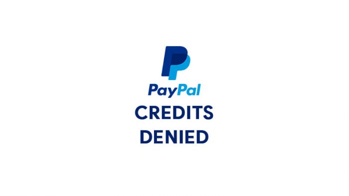 PayPal Credit Denied